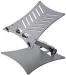 K&M 12195 Laptop Stand Gray Front View
